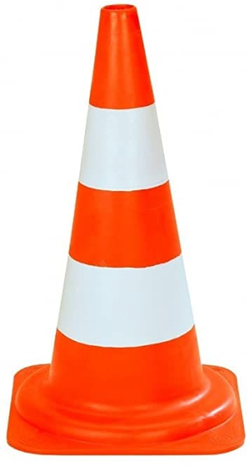 Multitrade Malta - Orange cones with 53 CM height and 2 White Stripes